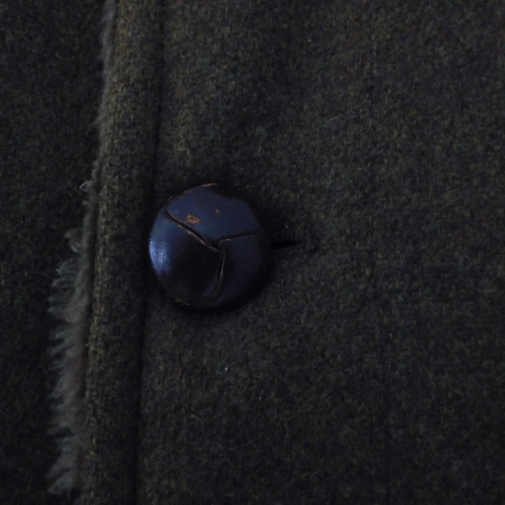 Vintage Zero King Coat Wool Faux Fur Lined Wind and Water Repellent Sz 44 Large‎